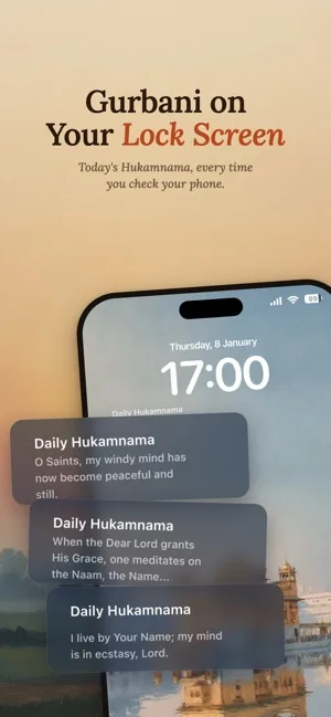 Gurbani on your lock screen: the Daily Hukamnama widget