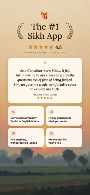 The #1 Sikh app, rated 4.8 on the US App Store